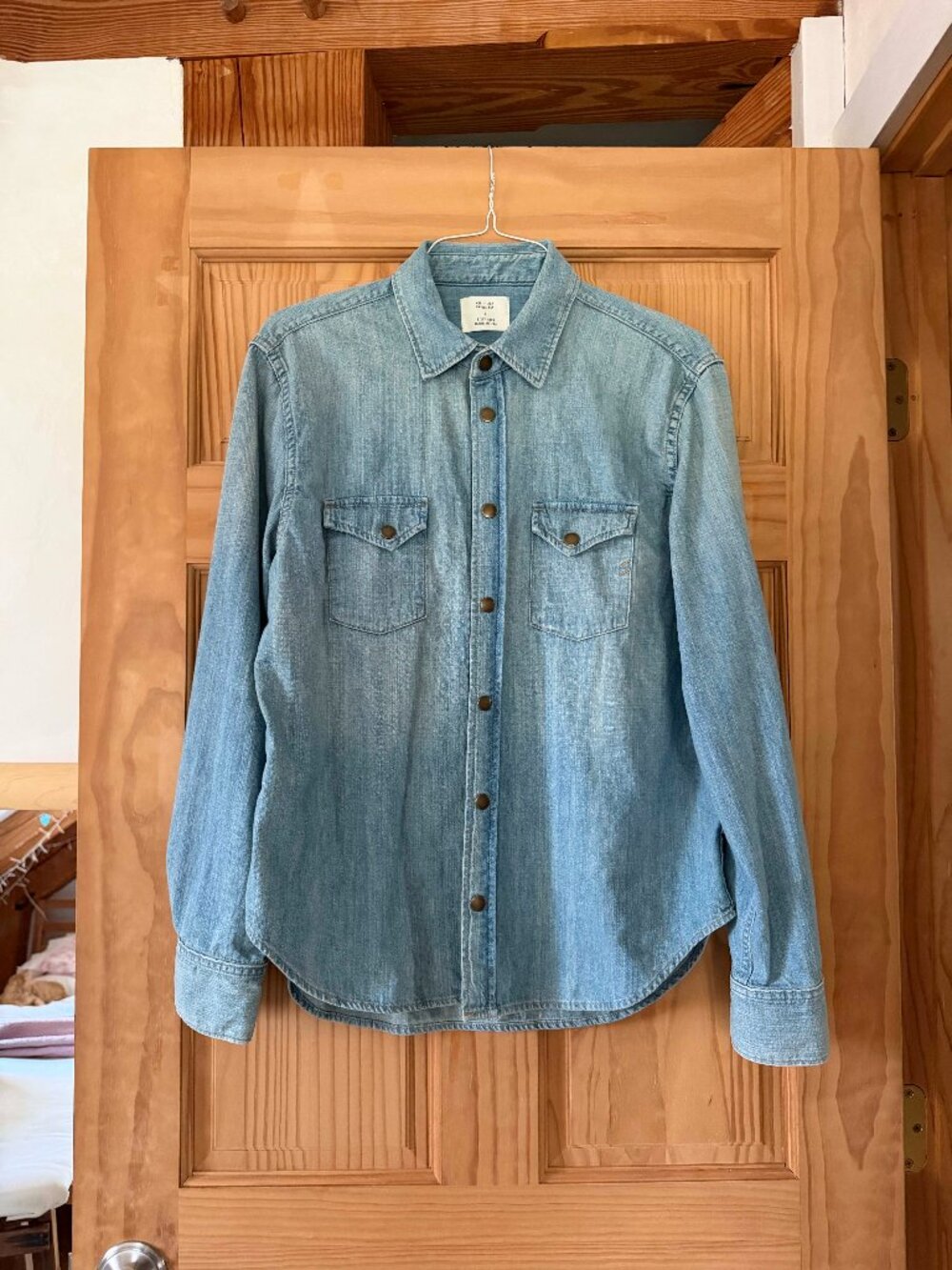 Billy Reid Shoals Denim Shirt L